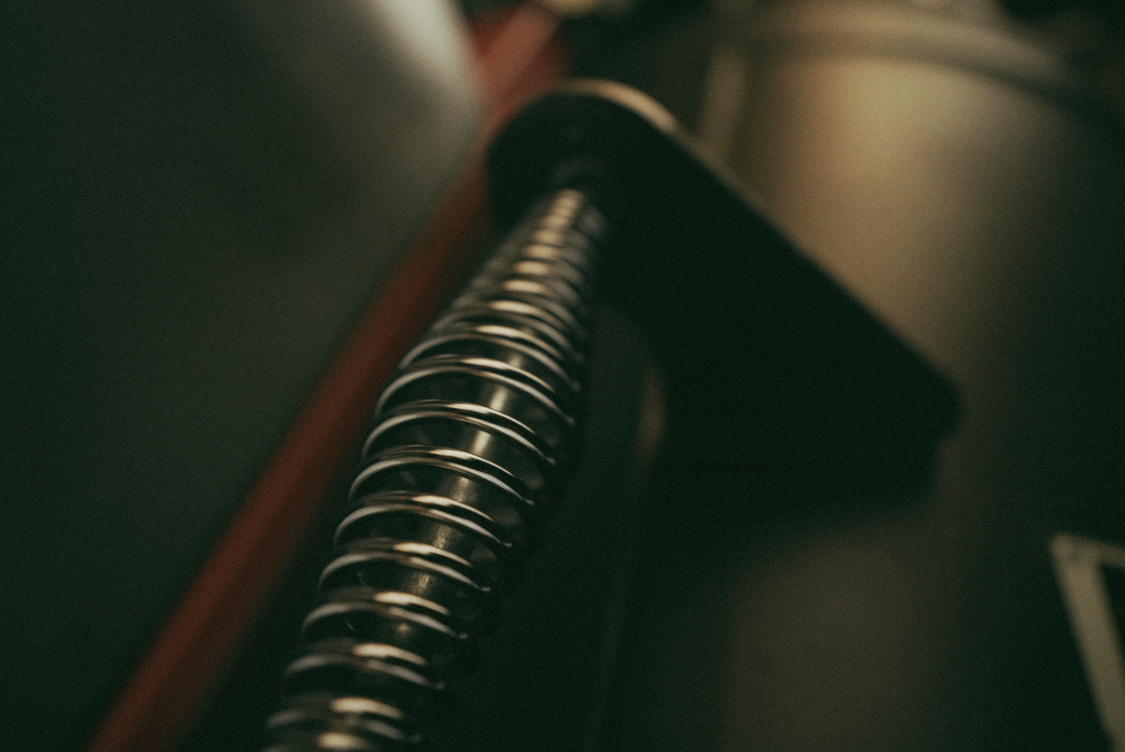 Coiled steel Yoder smoker handle detail