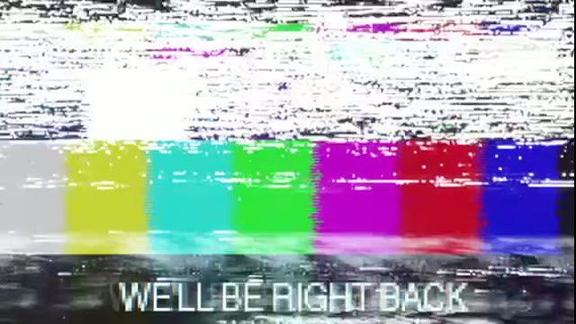 Retro broadcast glitch bumper with color bars